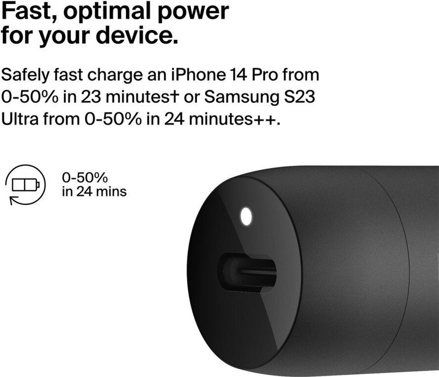 Belkin BoostCharge CCA004btBK 30 W USB-C Auto-Netzteil Schwarz