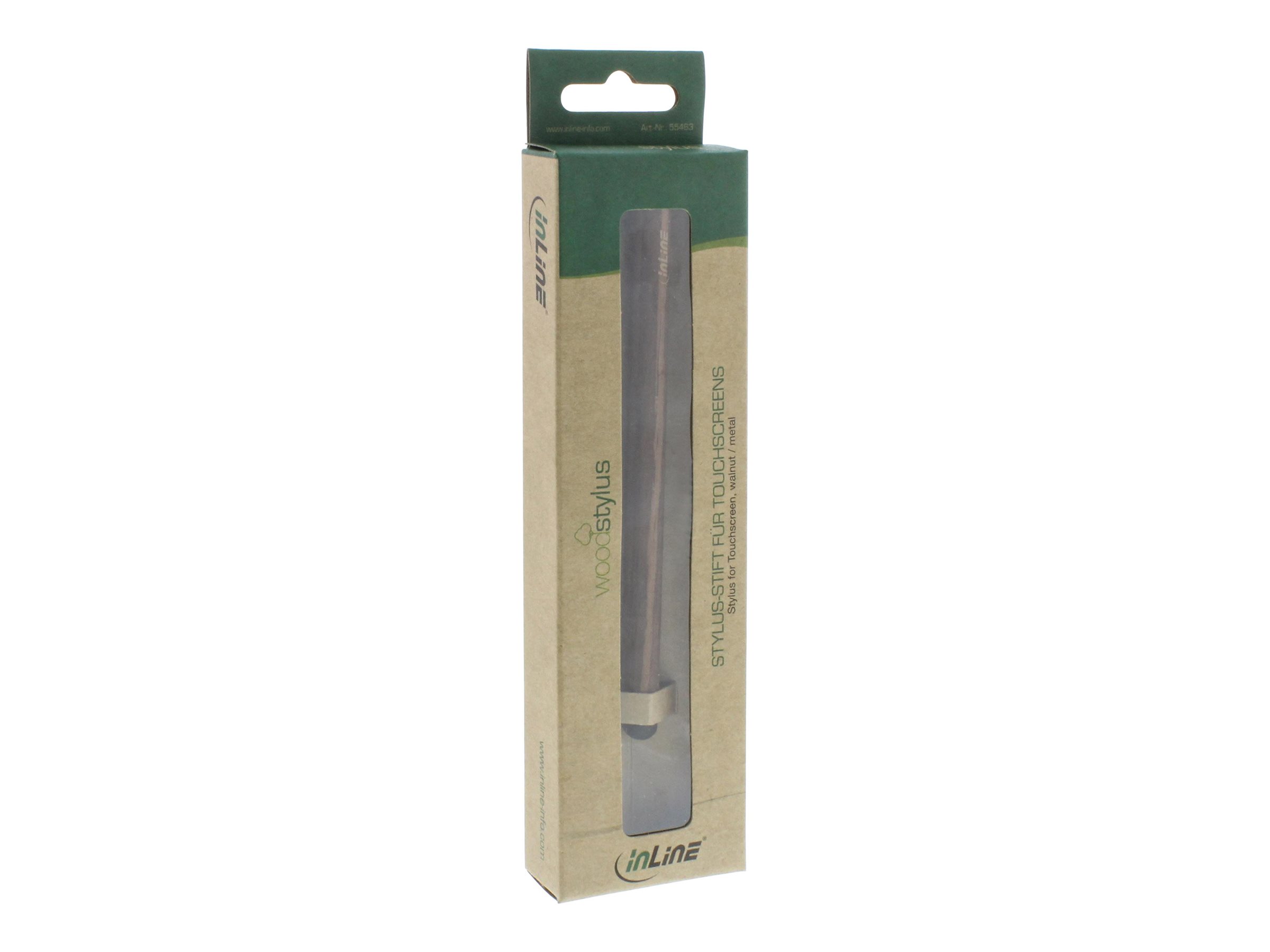 InLine WOODSTYLUS Eingabestift für Touchscreens Walnuss/Metall