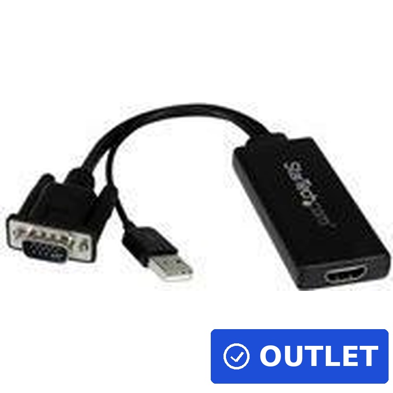 StarTech.com VGA to HDMI Adapter with USB Audio & Power (VGA2HDU)