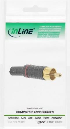 InLine 99110Q RCA Schwarz - Rot Drahtverbinder (99110Q)