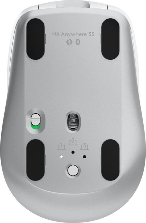 Logitech MX Anywhere 3S Kabellose Maus Bluetooth 8000 DPI Pale Gray