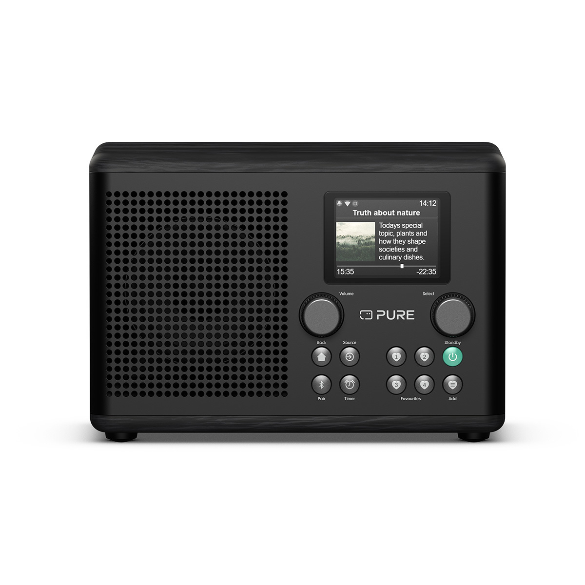 Pure Classic H4i Tragbares Internetradio DAB+ FM Bluetooth USB Schwarz/Asche
