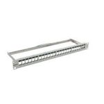 Keystone,Modulträger, 48,30cm (19")Patchpanel für 24xTP-Modul,1HE,Lich (S216321)