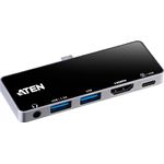 ATEN USB-C-Reise-Dockingstation mit Power-Pass-Through (UH3238)