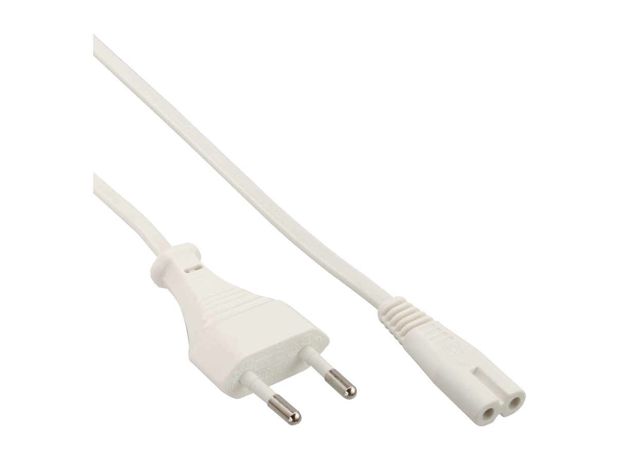 InLine Netzkabel Eurostecker auf IEC 60320 C7 30 cm Weiß
