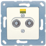 JUNG 165-2 Steckdose TV + Radio Elfenbein (165-2)