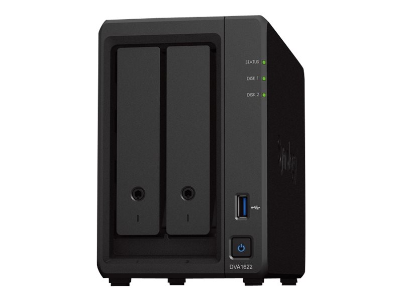 Synology Deep Learning NVR DVA1622 16-Kanal Intel Celeron J4125 6 GB RAM Schwarz