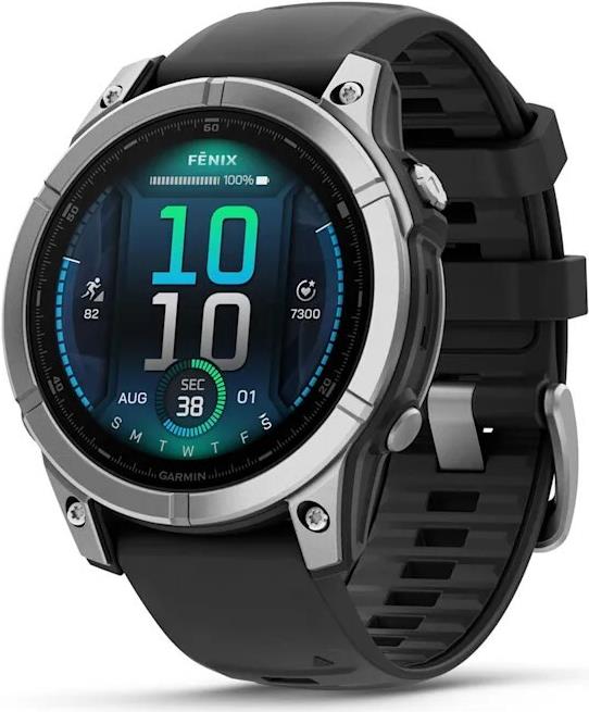 Garmin Fenix E 3,3 cm (1.3") AMOLED 47 mm Digital 454 x 454 Pixel Touchscreen Edelstahl WLAN GPS (010-03025-00)