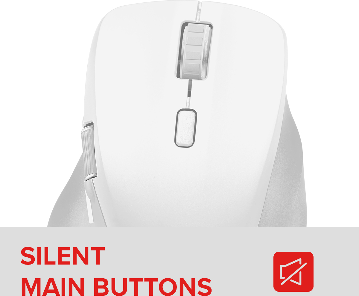 SPEEDLINK LIBERA Rechargeable kabellose Maus, Bluetooth + 2,4 GHz, Silent, 5 Tasten, Weiß