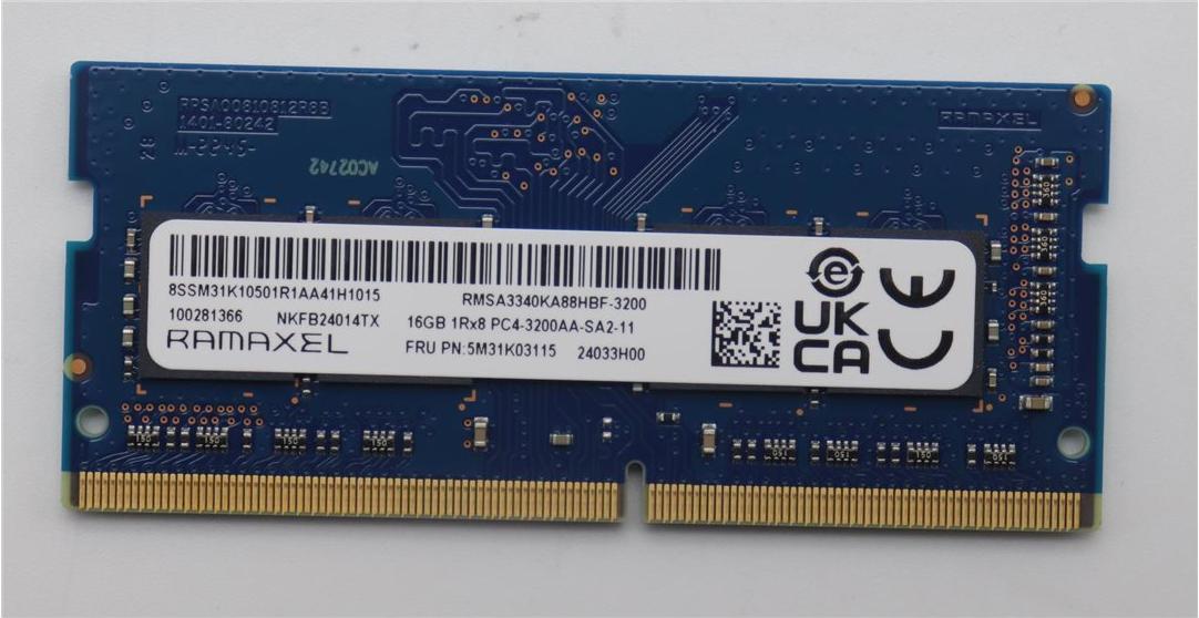 Lenovo SODIMM,16GB, DDR4, 3200  (5M31K03115)