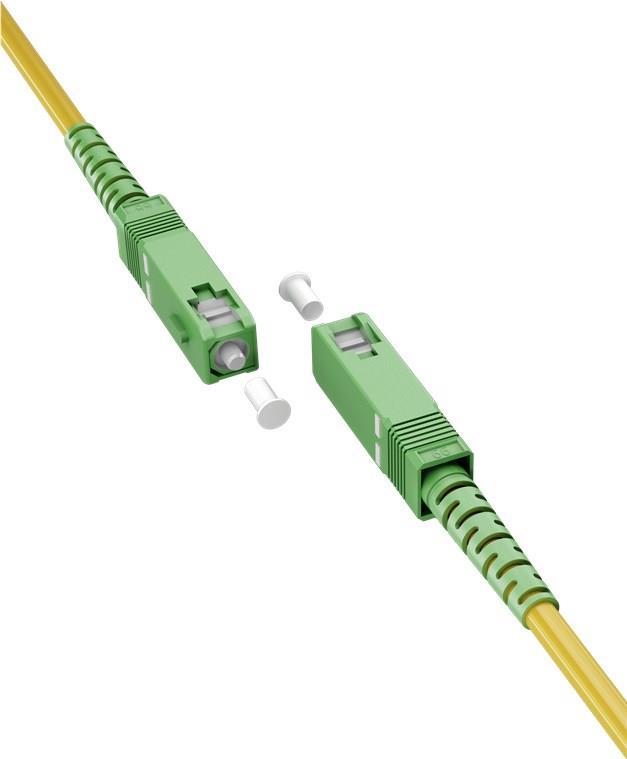 Goobay 59641 Glasfaserkabel 10 m SC/APC FTTH OS2 Gelb (59642)