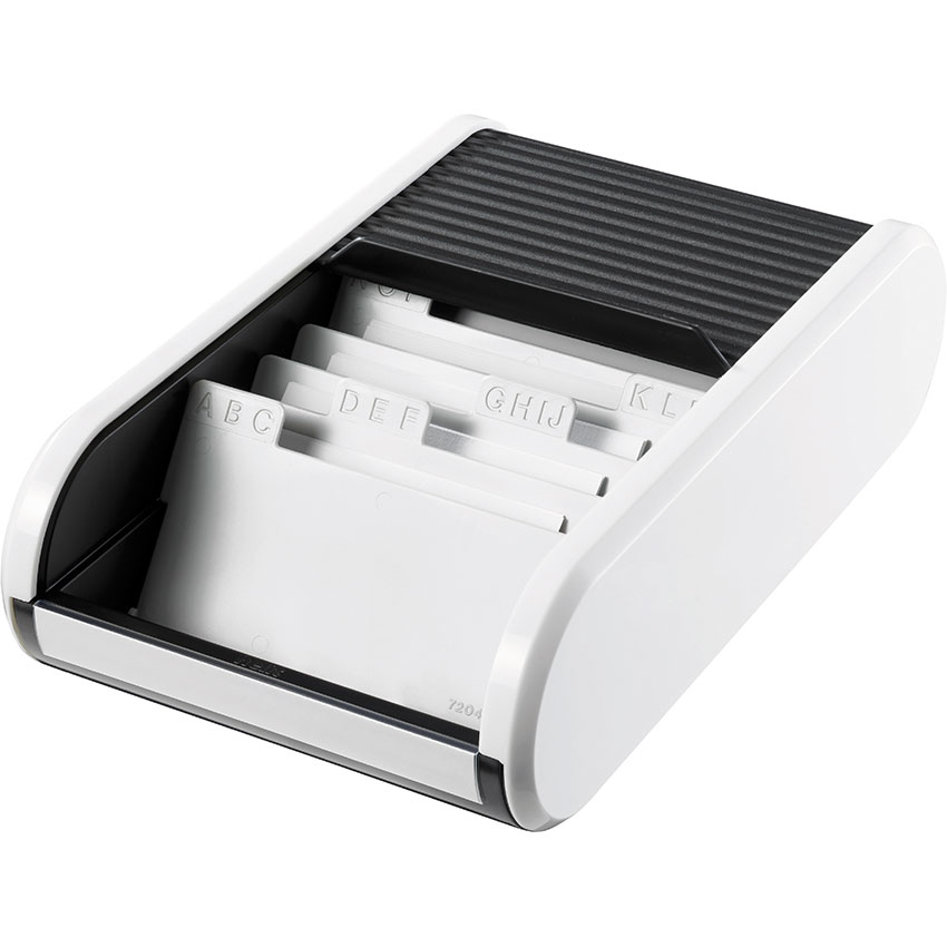Helit Linear H6218091 Visitenkartenhalter 300 Karten Schwarz, Weiß