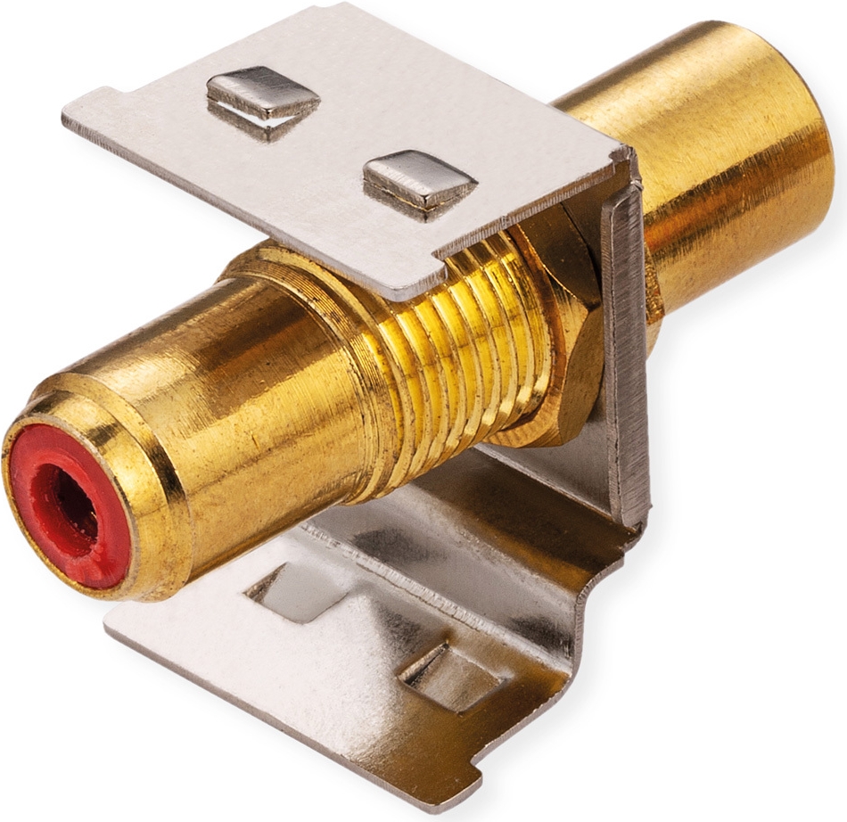 ROLINE Keystone-Kupplung RCA geschirmt Metall rot (26.11.0393)