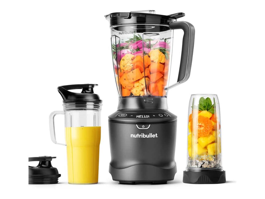 NutriBullet NBF550DG SmartSense 1500 Combo Standmixer 1.89 Liter Dunkelgrau