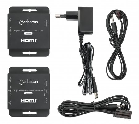 Manhattan 168397 HDMI over Ethernet Extender Set 4K@30Hz Cat6 Schwarz