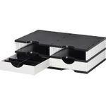 styro Sortierstation styrodoc duo, 4 Fächer, schwarz/weiß Sortierstation mit 2 offenen Fächern und 2 Schubladen, - 1 Stück (268-0202.0905S)