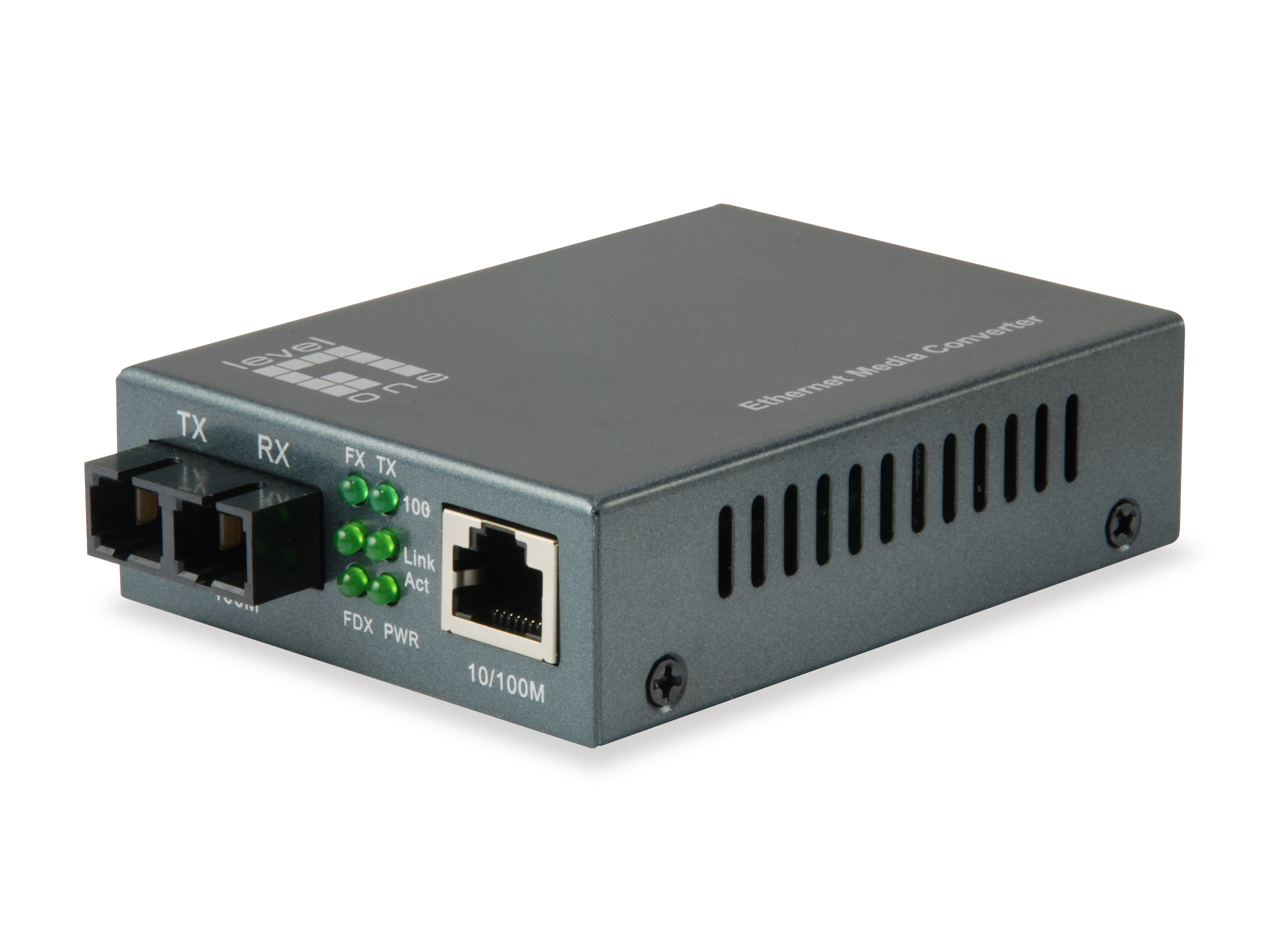 LevelOne FVT-1106 Medienkonverter 100 Mbit/s RJ-45/SC Single-Modus bis 120 km 1310 nm Schwarz