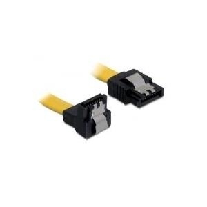 Delock SATA 6 Gb/s Kabel gerade auf unten gewinkelt 10 cm gelb (82798)