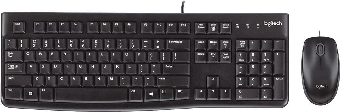 Logitech Desktop MK120 Tastatur- und Maus-Set QWERTZ Ungarisch USB Schwarz (HUN) (920-002542) (geöffnet)