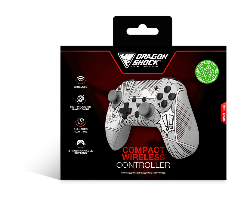 DragonShock PopTop Compact Wireless Gamepad Nintendo Switch Mehrfarbig