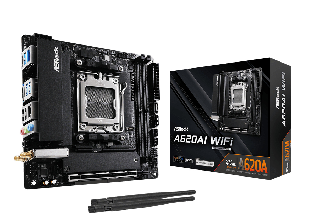 ASRock A620AI WiFi Mainboard AMD A620A AM5 mini ITX