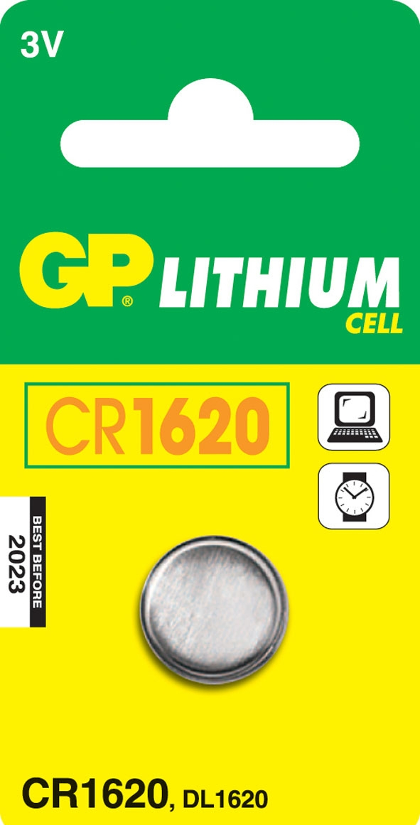 GP Batteries GPCR1620 Knopfzelle CR 1620 Lithium 3 V 1 St. (0601620C1)