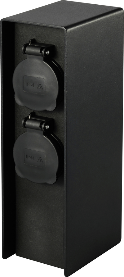 Sygonix SY-6121658 Gartensteckdose 4fach Schwarz erhöhter Berührungsschutz mit (SY-6121658)