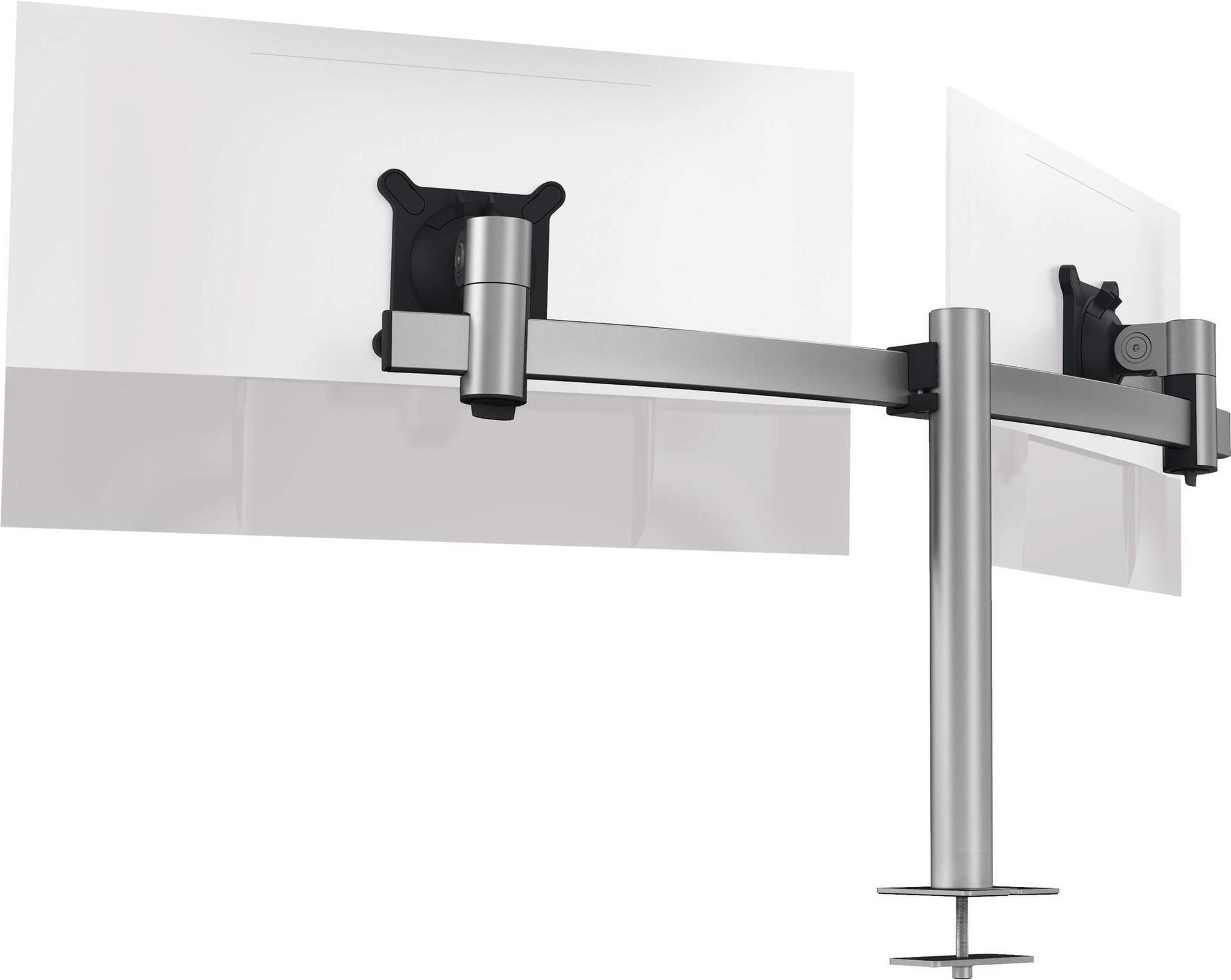 DURABLE Monitor Halterung PRO für 2 Monitore 21"–27" 8 kg Silber