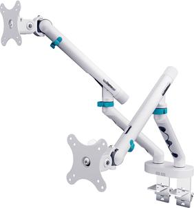 Digitus DA-90472 Dual Monitorhalterung für 2x 35" TFT bis 10 kg mech. Feder weiß