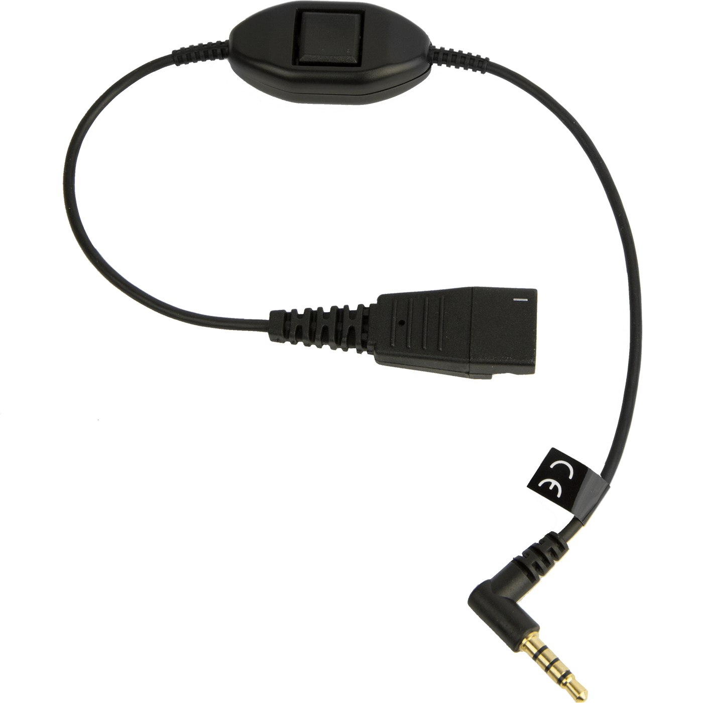Jabra LINK Headset-Kabel QD auf 3,5 mm mit PTT Schwarz