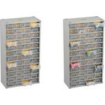 allit Kleinteilemagazin VarioPlus Metall 73, 48 Fächer Gehäuse aus Stahlblech, Schubladen aus Polypropylen, - 1 Stück (465520)