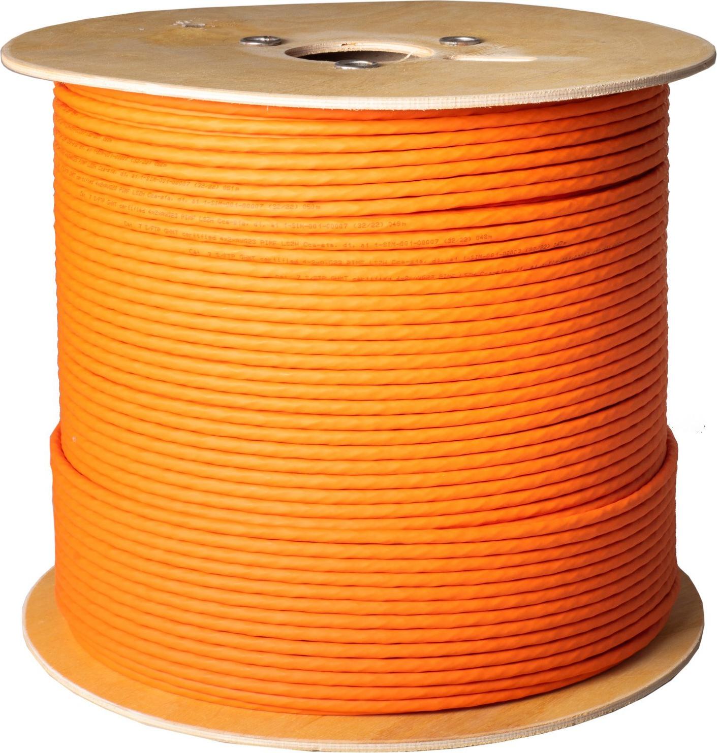 shiverpeaks ®--Verlegekabel, Cat. 7 S/FTP, BasePro, orange, 500m (BS08-84035007)