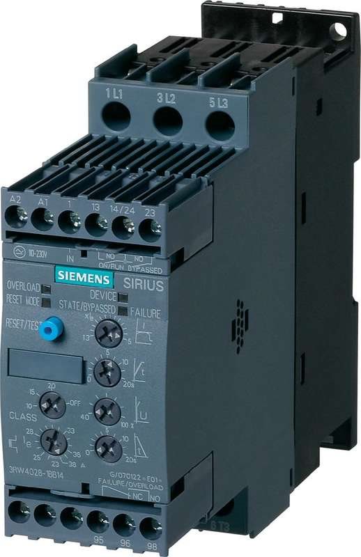 Siemens Sanftstarter Motorleistung bei 400 V 5.5 kW Motorleistung bei 230 V 3 kW 400 V/AC Nennstrom 12.5 A 3RW4024 (3RW4024-1BB14)