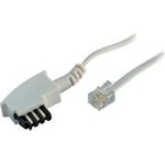 Anschlußkabel TAE-F - Westernstecker 6/4 weiß 3.0 m (TC 70043-W)