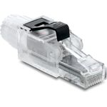 Delock RJ45 Stecker feldkonfektionierbar Cat.6A ungeschirmt transparent / schwarz (91127)