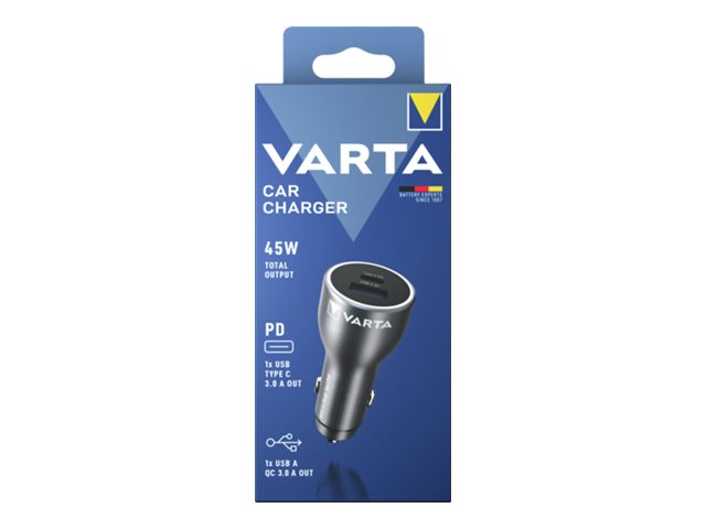 Varta Auto-Netzteil 45 Watt USB-C & USB-A Schwarz