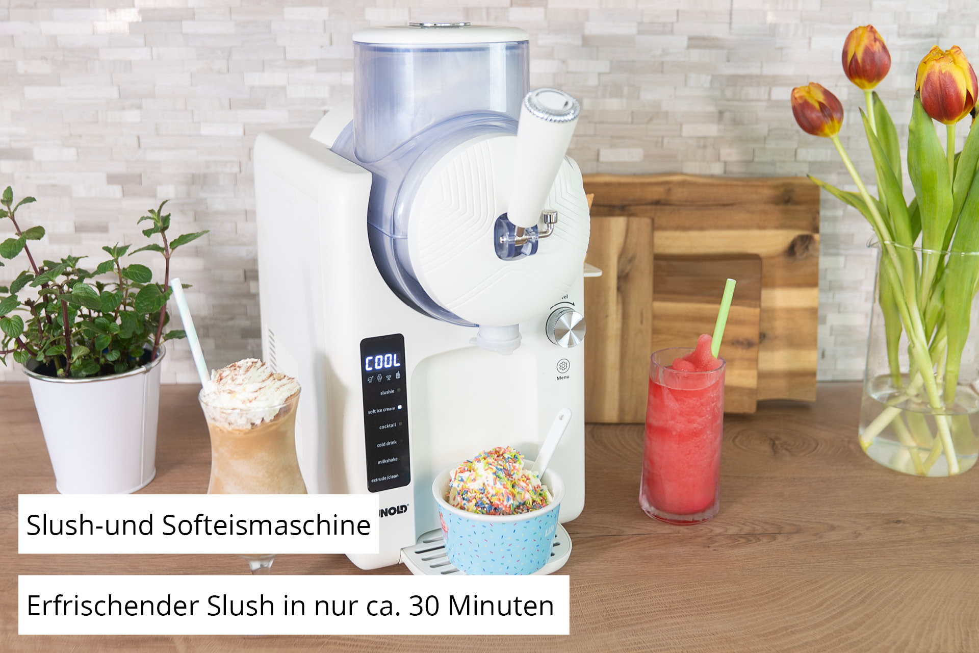 Unold 48950 Sofie 2in1 Slush- & Softeismaschine 2 l 150 W Weiß