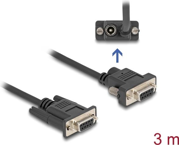 Delock Seriell Kabel RS-232 D-Sub9 Buchse zu Stromanschluss an Pin 9 3 (88239)