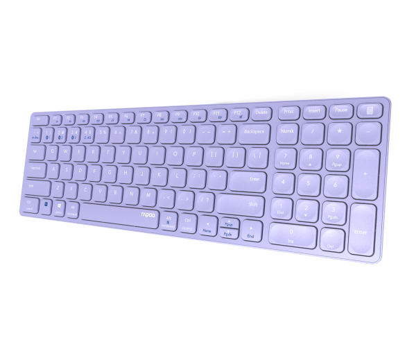 Rapoo E9700M Kabellose Tastatur RF Wireless + Bluetooth QWERTZ Lila