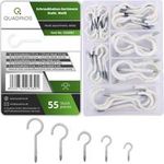 Quadrios 22SA053 Schraubhaken-Sortiment Weiß 55 Teile 55 St. (22SA053)