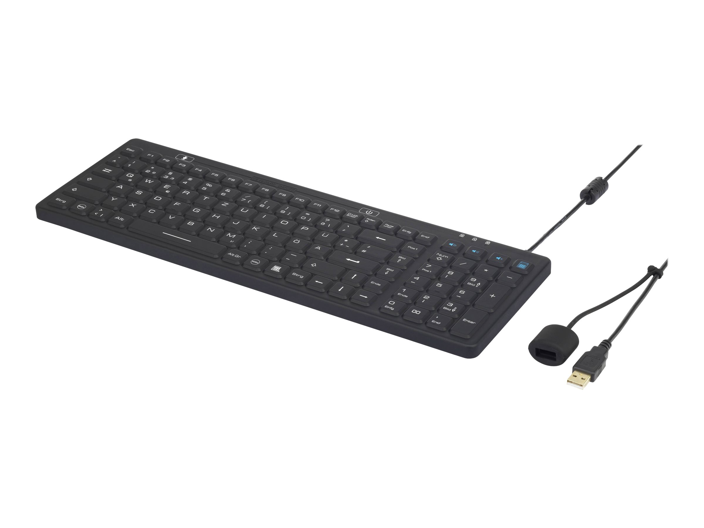 Renkforce iM-IKB106-BK Industrie-USB-Tastatur IP68 Schwarz