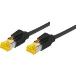 Patchkabel S/FTP, PiMF, Cat 6a, schwarz, 15,0 m Für 10 Gigabit/s, halogenfrei, mit Draka-Kabel und Hirosesteckern TM31 (bisherige Bezeichnung S/STP) (72215S)