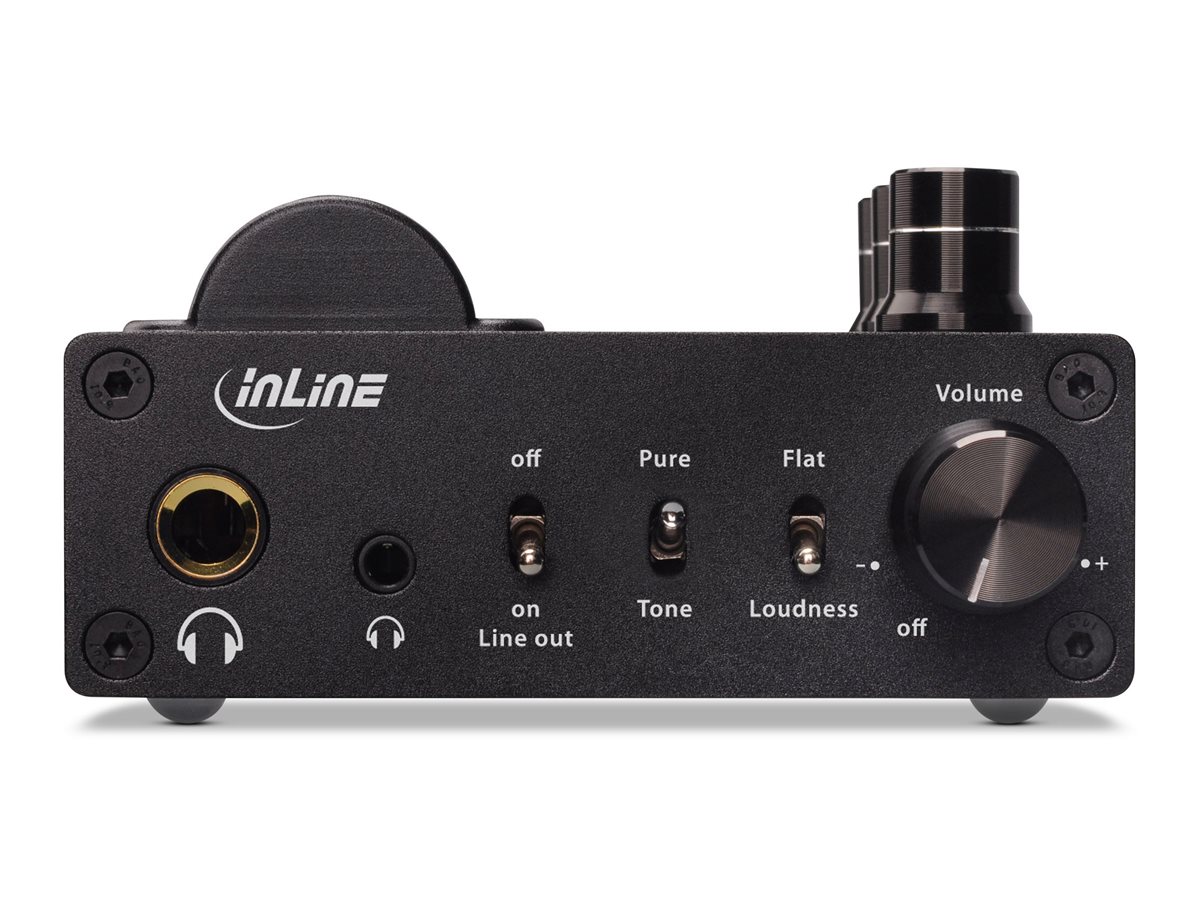 InLine AmpUSB-EQ DAC-Kopfhörerverstärker Schwarz