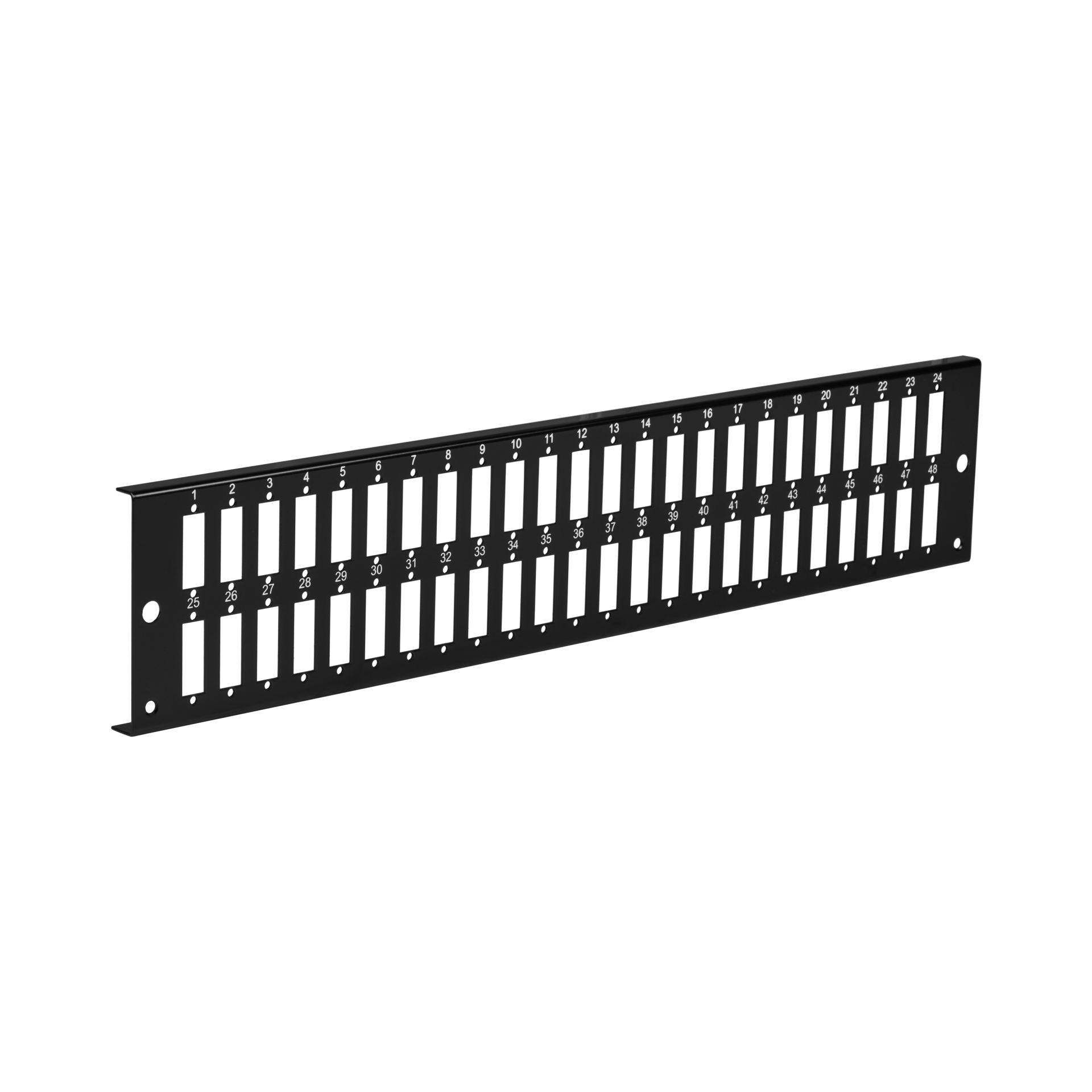 EFB Elektronik Frontplatte 2HE 48 x SC Duplex/LC Quad vertikal schwarz (VSB2HE-FP-SW-48SC-D)