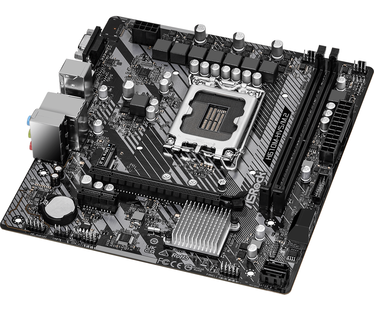 ASRock H610M-HVS/M.2 R2.0 Mainboard LGA1700 Micro ATX Intel H610 DDR4