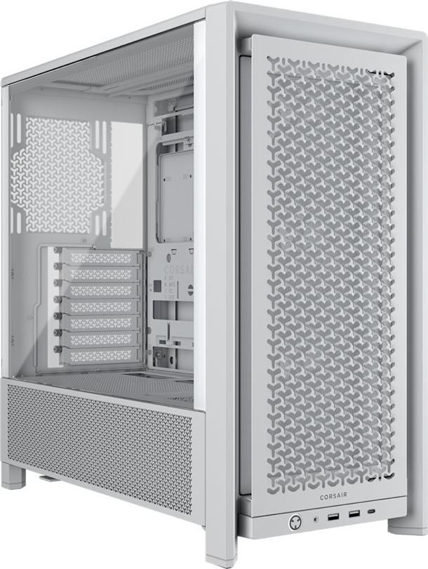 CORSAIR FRAME 4000D RS Midi-Tower Gehäuse Weiß/Eiche E-ATX Gaming Case