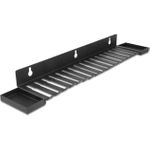 Delock Kabelhalterung 401 x 71 mm zur Wandmontage mit zwei Ablagefächern schwarz (67180)