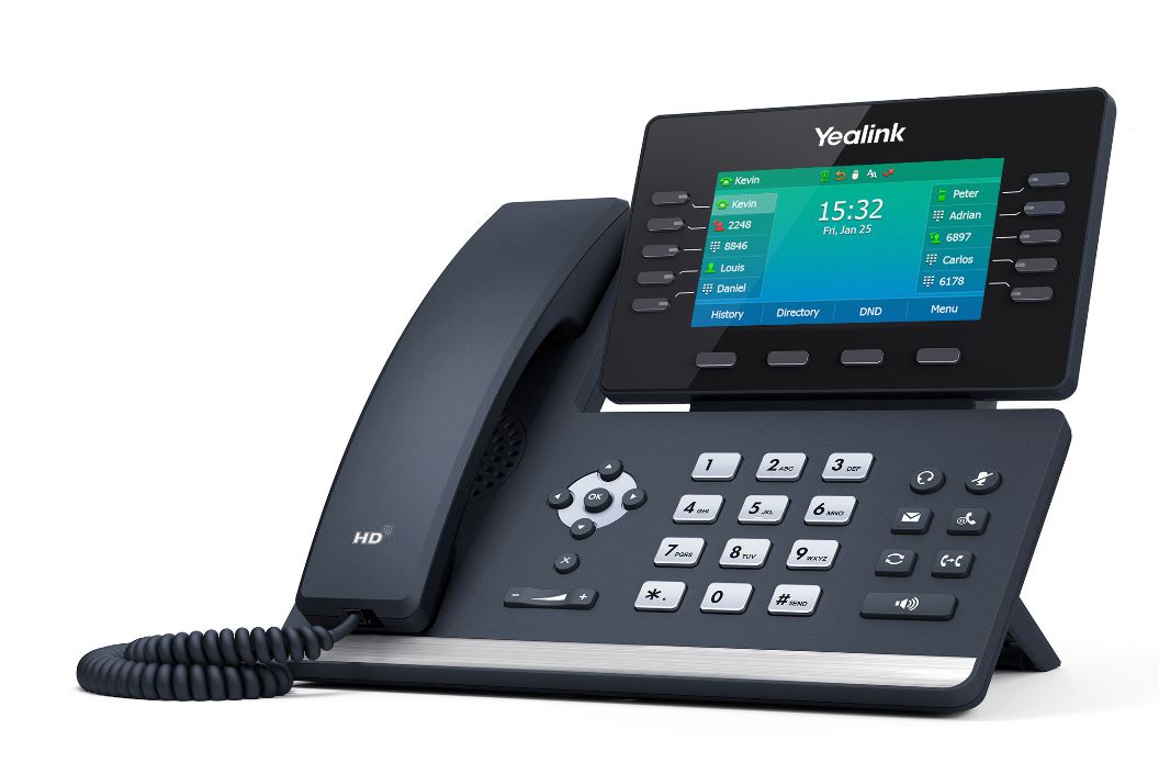 Yealink SIP T54W VoIP Telefon Bluetooth Schnittstelle mit Rufnummernanzeige IEEE 802.11a b g n ac (Wi Fi) SIP, SIP v2, SRTP Classic Gray  - Onlineshop JACOB Elektronik