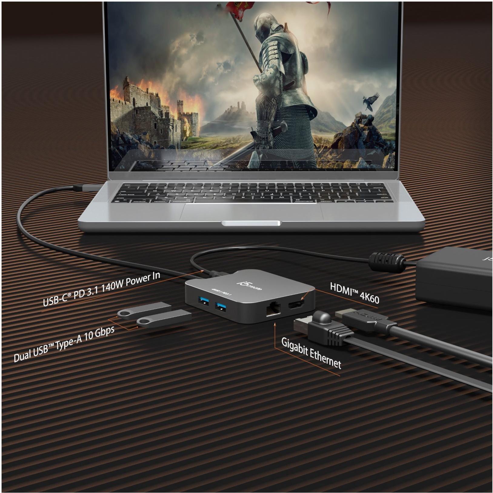 J5Create j5create Elite JCD3191 Dockingstation USB-C HDMI 1GbE Space-grau
