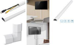 LogiLink Kabelkanal-Gelenk, 90 Grad, aus ABS, weiß Kabelkanalwinkelgelenk zur Befestigung an der Wand, - 1 Stück (KAB0116)